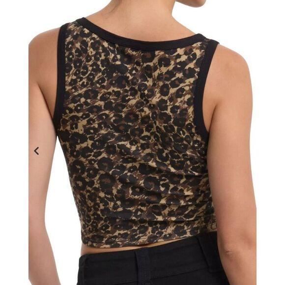 NWT Hot Topic Leopard Print & Rivets Cropped Tank Top - Picture 3 of 7